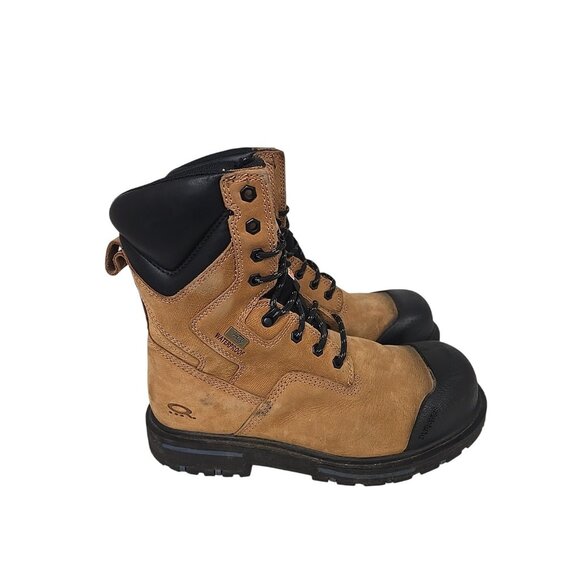 DAKOTA Men's 8" Steel Toe Steel Plate Quad Comfort Work Boots 8522 Wheat 10.5W - Picture 2 of 8